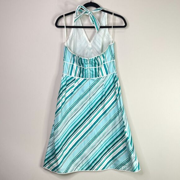 Ann Taylor Striped Halter Dress Women's Size 6 - Picture 2 of 8